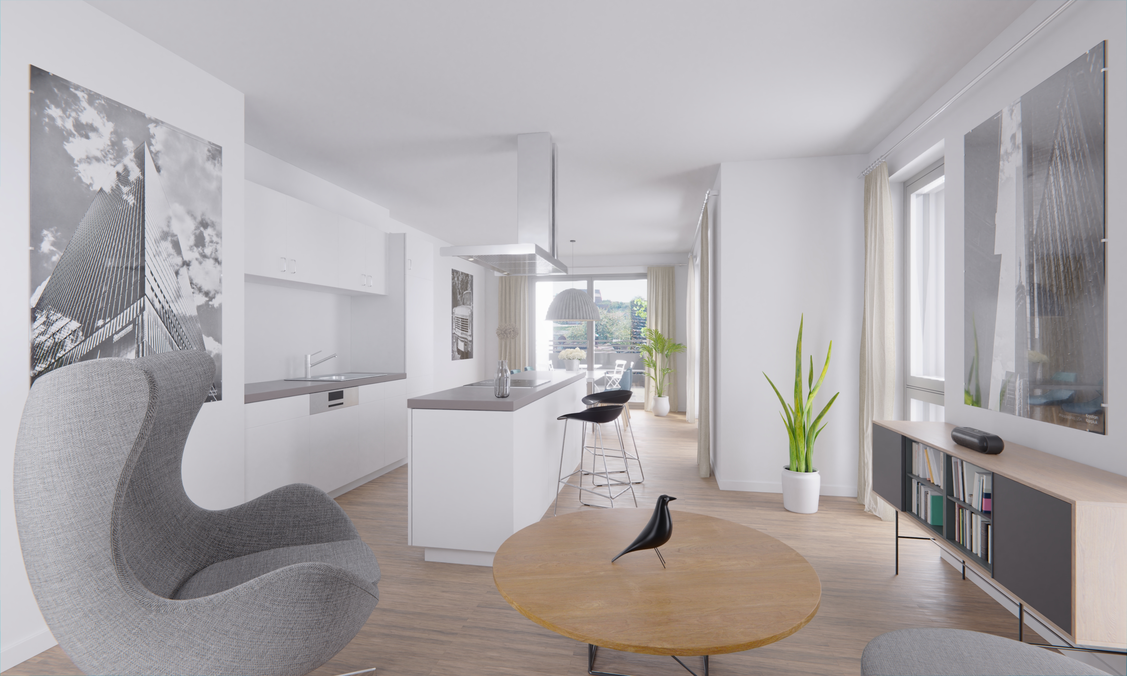 Wohnen und Kochen